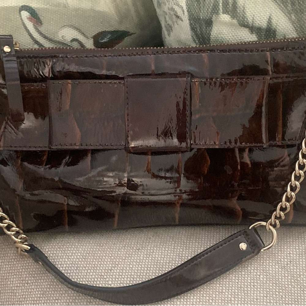 Kate Spade Knightsbridge Byrd Chestnut Brown Patent Shoulder Bag